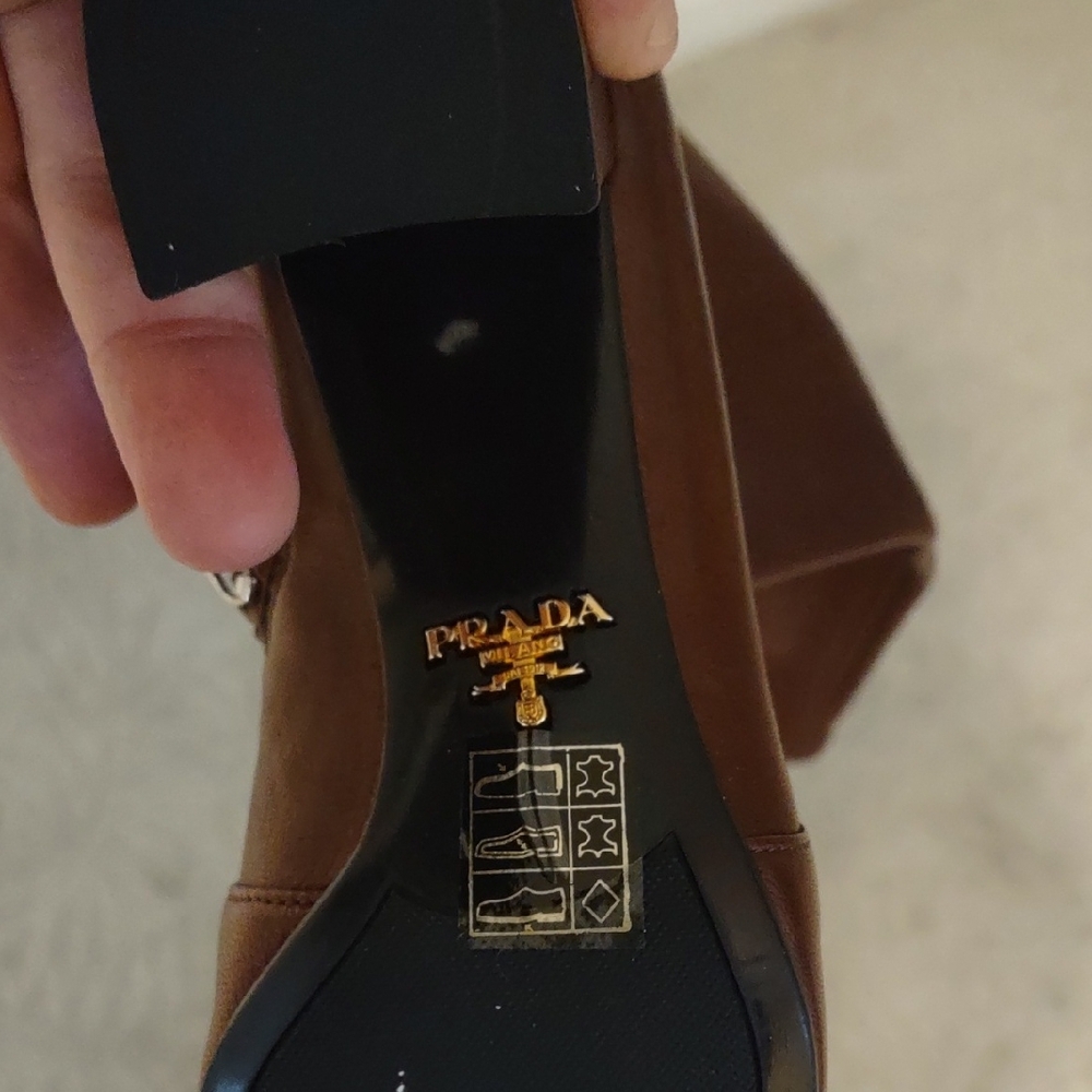 Prada Brown Leather Heels